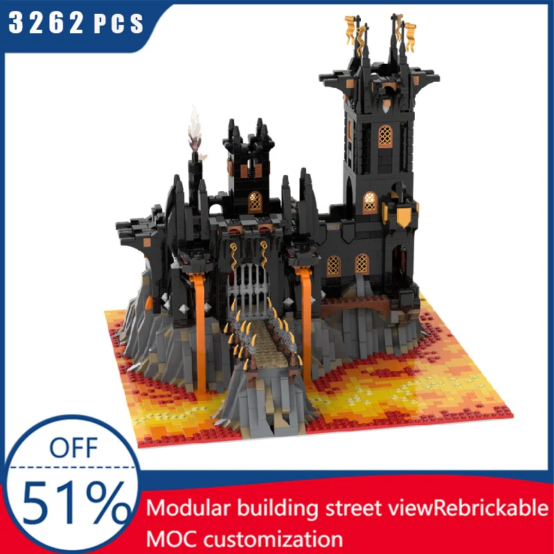 3262 Parts MOC Medieval Black Dragon Rock Castle Building Block Retro Architecture Model Display Toy For Kids DIY Assembly Gifts
3262 Parts MOC Medieval Black Dragon Rock Castle Building Block Retro Architecture Model Display Toy For Kids DIY Assembly Gifts