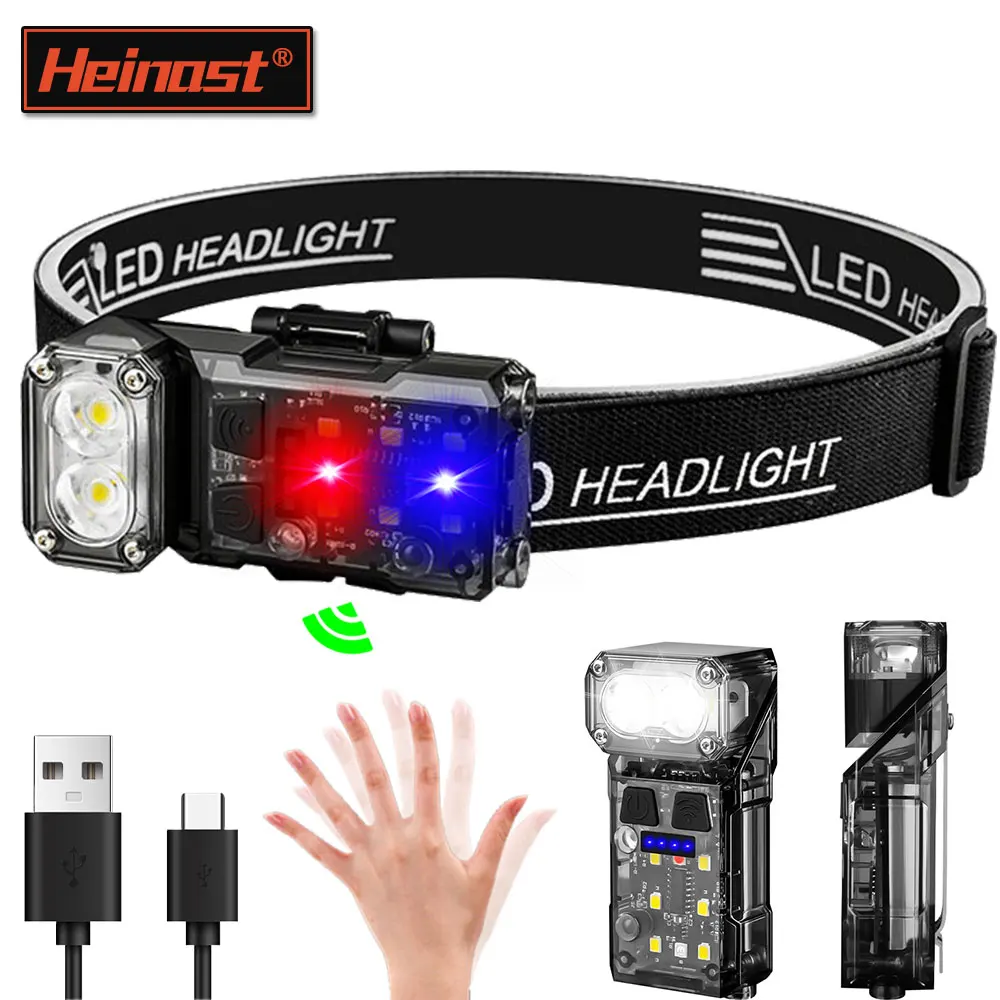 Multi Functional Induction Headlight Portable EDC Flashlight with Clip Tail Magnet 5 Mode for Outdoor Camping Emergency Fishing
Multi Functional Induction Headlight Portable EDC Flashlight with Clip Tail Magnet 5 Mode for Outdoor Camping Emergency Fishing