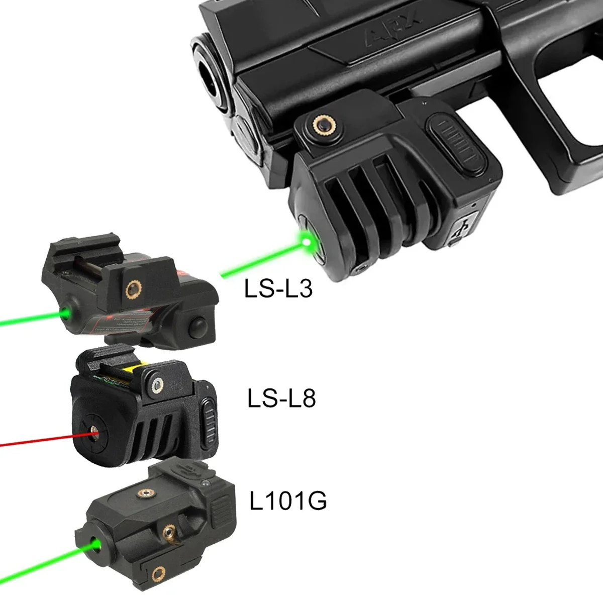 Tactical Red Green Blue Laser Sight USB Rechargeable Compact Pistol Taurus G2C 9mm TS9 Glock 17 19 with Built-in Battery Hunting
Tactical Red Green Blue Laser Sight USB Rechargeable Compact Pistol Taurus G2C 9mm TS9 Glock 17 19 with Built-in Battery Hunting