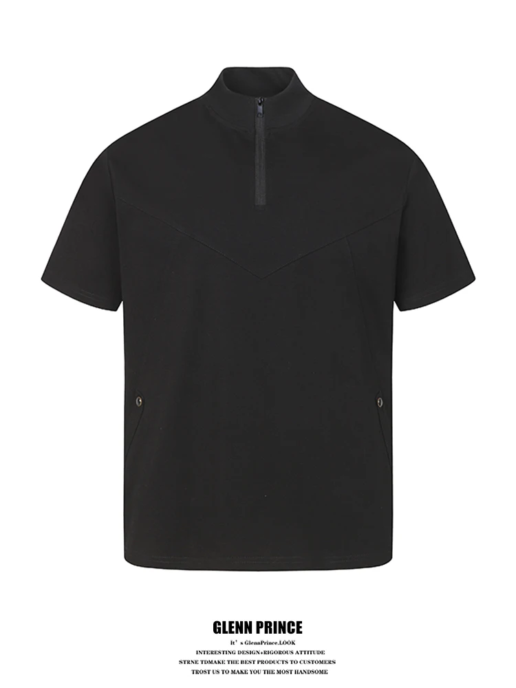 GPstudio American Style Short Sleeve T-Shirt Men's Summer Outdoor Breathable Sun Protection Half Zipper Stand Collar Tee
GPstudio American Style Short Sleeve T-Shirt Men's Summer Outdoor Breathable Sun Protection Half Zipper Stand Collar Tee