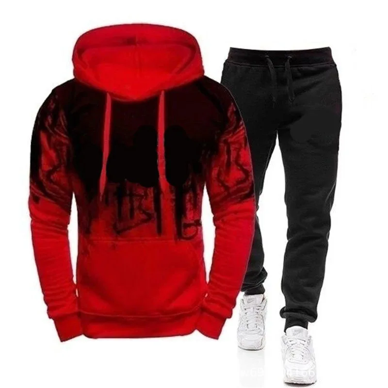 Men's Casual Sports Hoodie Set with Hooded Printed Long Sleeves and Trousers Manufacturers Spot Cashmere Cold Protection
Men's Casual Sports Hoodie Set with Hooded Printed Long Sleeves and Trousers Manufacturers Spot Cashmere Cold Protection