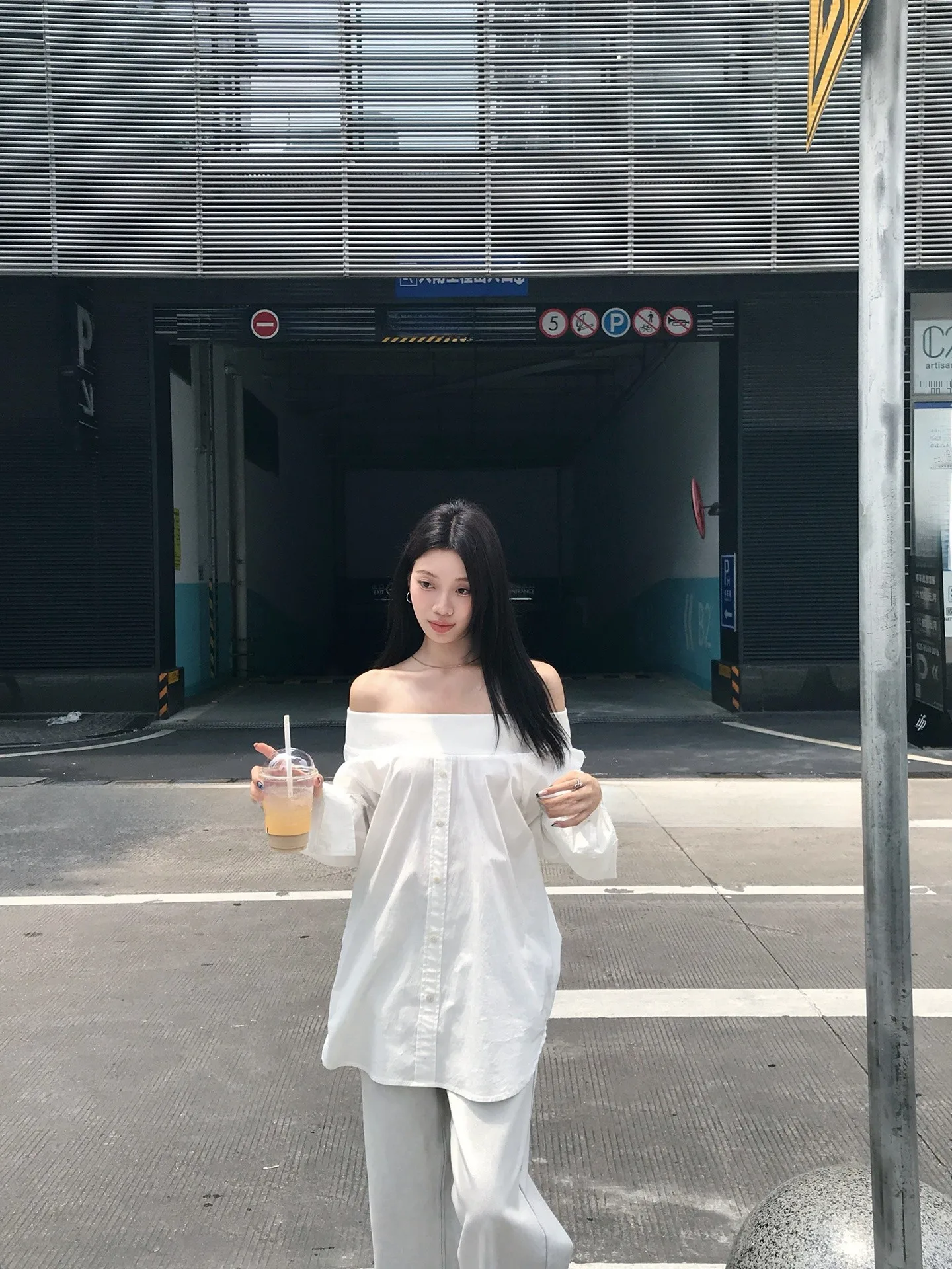 Loose Korean Sle One oulder Splice Transparent Cotton Blend irt Breathable Comfortable Long Sve Pure Color Workwear
Loose Korean Sle One oulder Splice Transparent Cotton Blend irt Breathable Comfortable Long Sve Pure Color Workwear