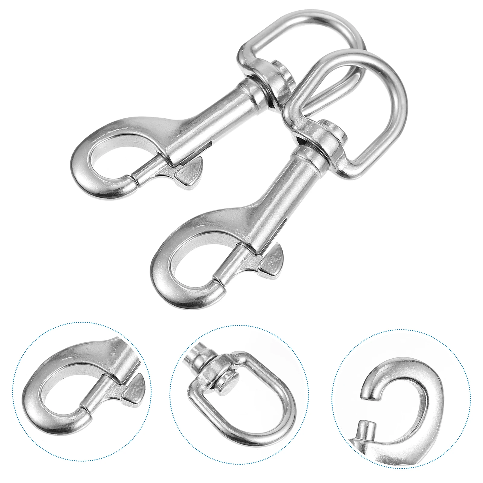 2pcs StainlessSteelDogLeashHead Black316LTriggerHook DivingAccessories RotatableOvalEye PetGear CorrosionResistant
2pcs StainlessSteelDogLeashHead Black316LTriggerHook DivingAccessories RotatableOvalEye PetGear CorrosionResistant