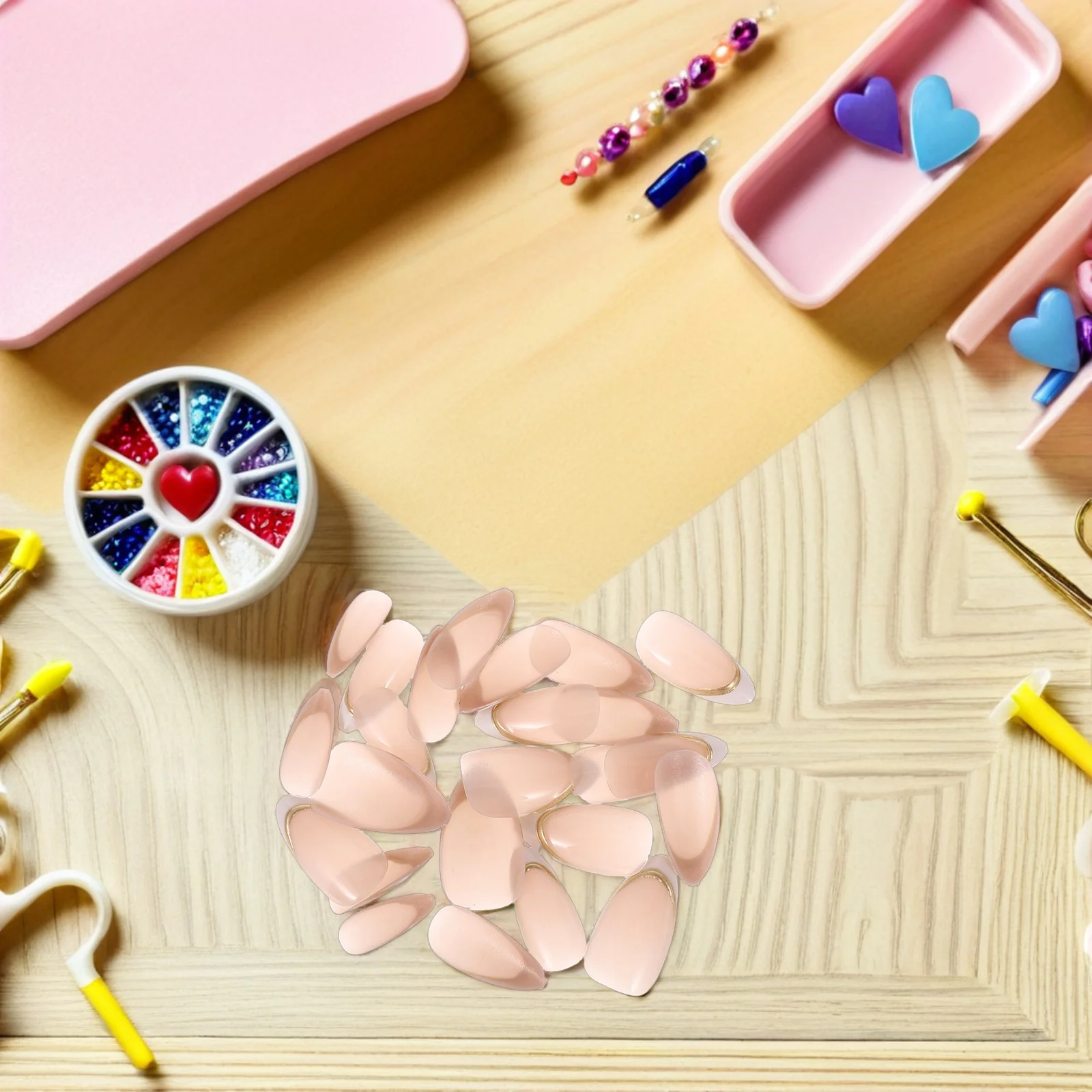 1Set French Almond Press on Nails Full Cover False Nail Tips Short Natural Shape Glue Free Stick on Nail Extensions Home Use
1Set French Almond Press on Nails Full Cover False Nail Tips Short Natural Shape Glue Free Stick on Nail Extensions Home Use