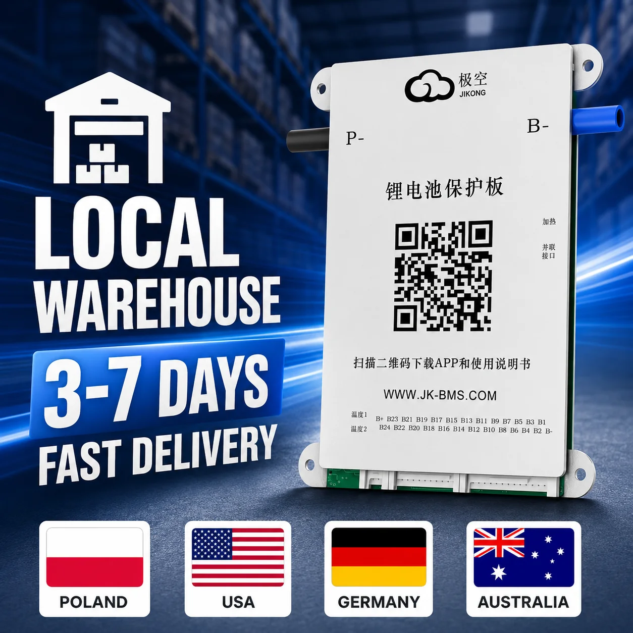 JIKONG JKBMS,Active Balance BMS,4S-24S BMS,12V 24V 48V BMS,LiFePO4 Battery BMS,Solar Energy Storage BMS
JIKONG JKBMS,Active Balance BMS,4S-24S BMS,12V 24V 48V BMS,LiFePO4 Battery BMS,Solar Energy Storage BMS