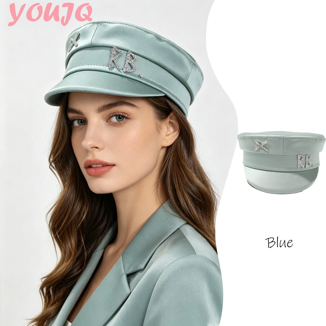 New Brand Designer Spring Summer Caps for Women Blue Newsboy Diamond Letter Embellished Satin Baker Boy Hat Chapeau Homme
New Brand Designer Spring Summer Caps for Women Blue Newsboy Diamond Letter Embellished Satin Baker Boy Hat Chapeau Homme