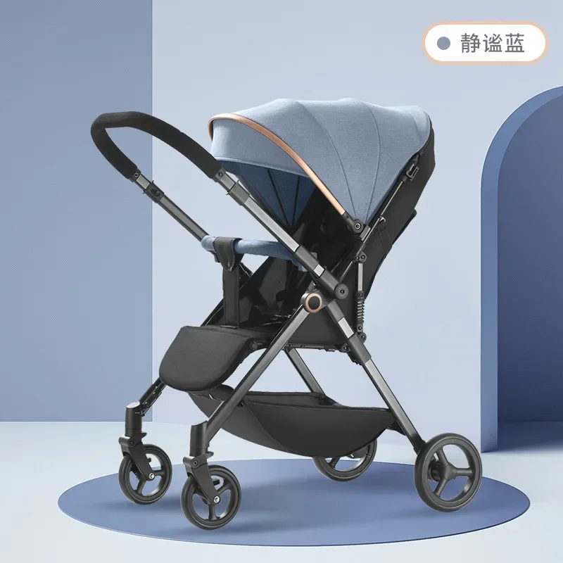 Baby Stroller Lightweight Foldable High Landscape Can Sit Lie in Both Directions Newborn Children's Four-wheel Shock-absorbing
Baby Stroller Lightweight Foldable High Landscape Can Sit Lie in Both Directions Newborn Children's Four-wheel Shock-absorbing
