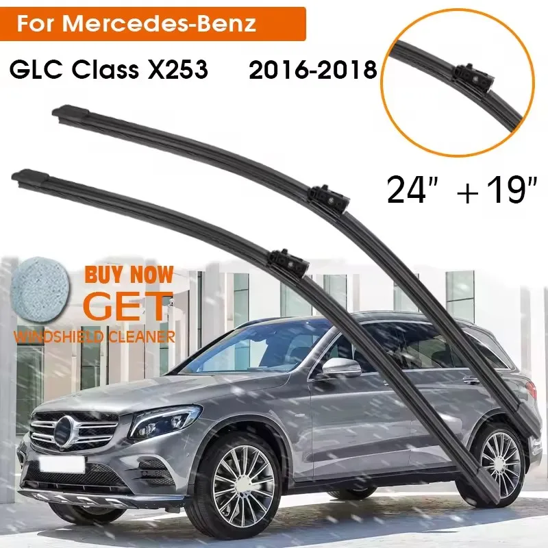 Car For Mercedes-Benz GLC Class X253 2016-2018 Windshield Rubber Silicon Refill Front Window Wiper 24"+19" LHD RHD Accessorie
Car For Mercedes-Benz GLC Class X253 2016-2018 Windshield Rubber Silicon Refill Front Window Wiper 24"+19" LHD RHD Accessorie