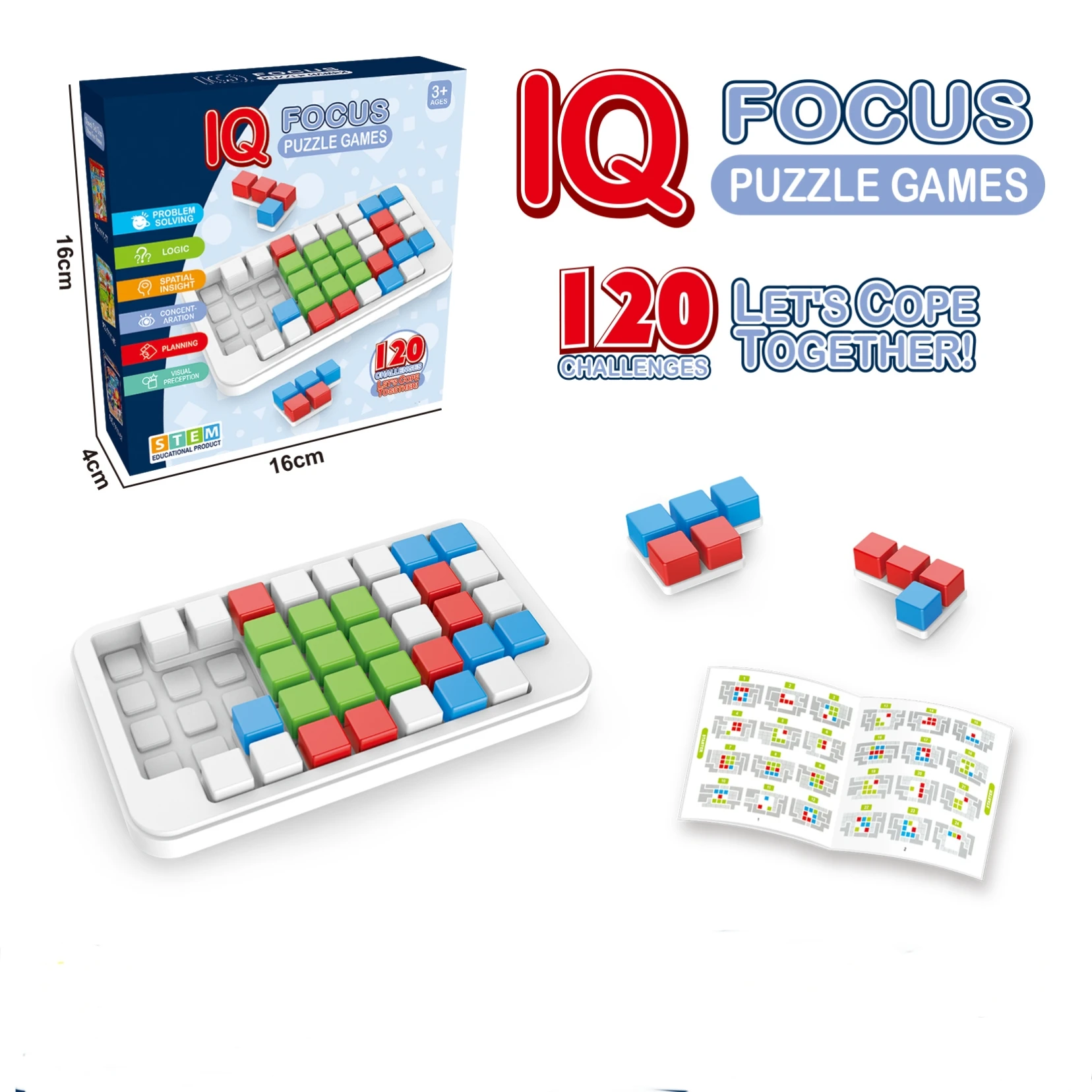 Logical Grid Board Game Brain Thinking Training Colorful Plastic Puzzle Portable Toys featuring 120 Challenges
Logical Grid Board Game Brain Thinking Training Colorful Plastic Puzzle Portable Toys featuring 120 Challenges