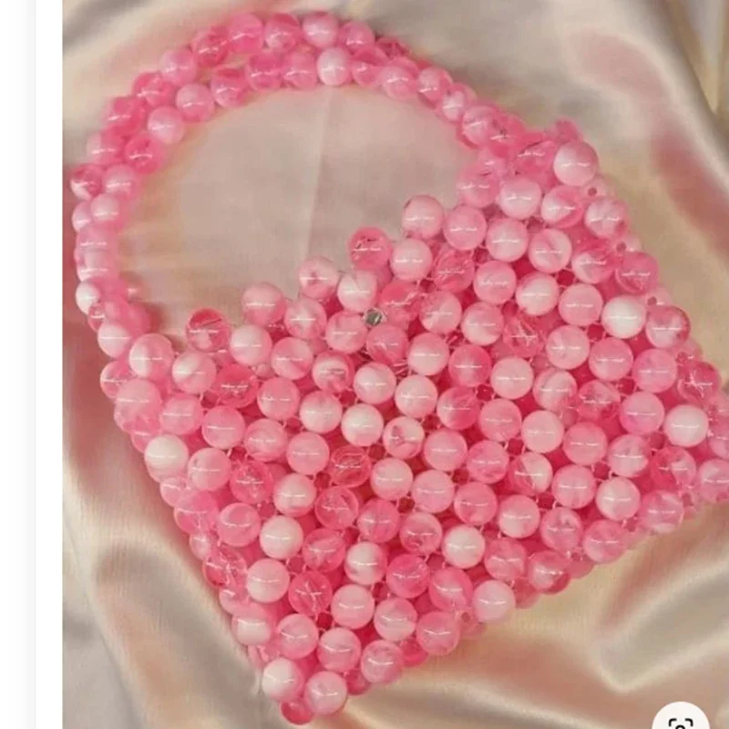 Mixed Color Beads Handmade Custom Color Designer New Fashionable Women's Bag Ins Cute Girl Summer Bead Handbag Lipstick Wallet
Mixed Color Beads Handmade Custom Color Designer New Fashionable Women's Bag Ins Cute Girl Summer Bead Handbag Lipstick Wallet