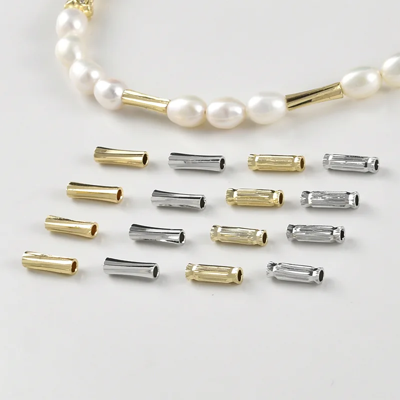 10 Pieces Striped Long Tube Connection Spacer Beads DIY Pearl Bracelet Necklace Accessories Jewelry Making Materials Wholesale
10 Pieces Striped Long Tube Connection Spacer Beads DIY Pearl Bracelet Necklace Accessories Jewelry Making Materials Wholesale