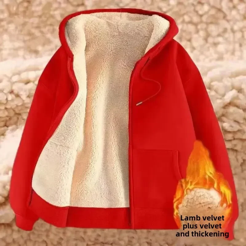 LIBIELIY Autumn Winter Men's Fleece-Lined Jacket Sweatshirt Solid Color Top Hooded Cardigan Casual Style Loose Fit China Origin
LIBIELIY Autumn Winter Men's Fleece-Lined Jacket Sweatshirt Solid Color Top Hooded Cardigan Casual Style Loose Fit China Origin