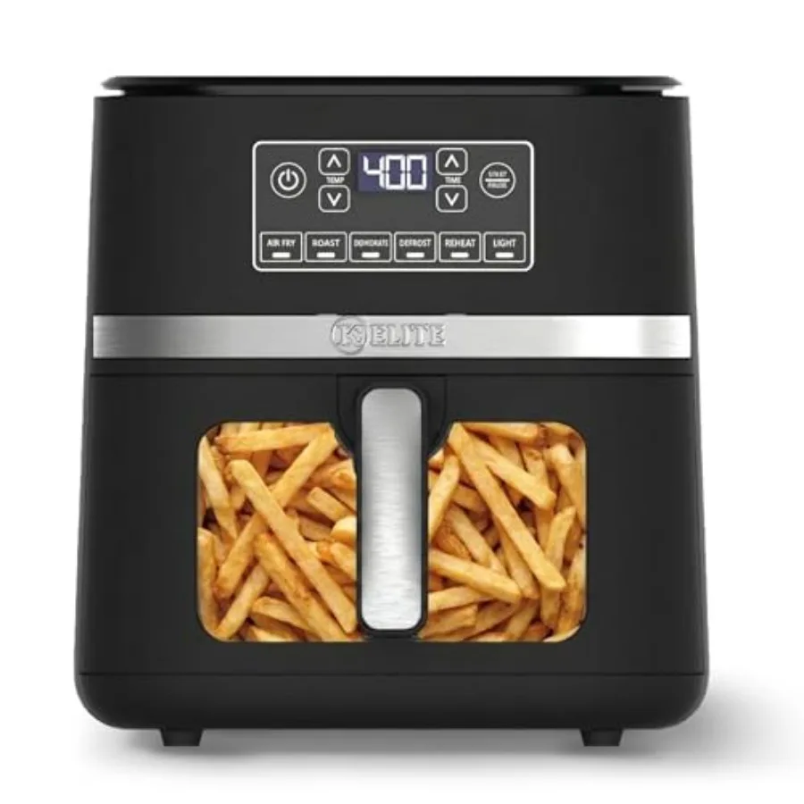 Family kitchen use, black stainless steel, black, large 5-qt ccity with digital controls, viewing window, interior light, PFAS-
Family kitchen use, black stainless steel, black, large 5-qt ccity with digital controls, viewing window, interior light, PFAS-