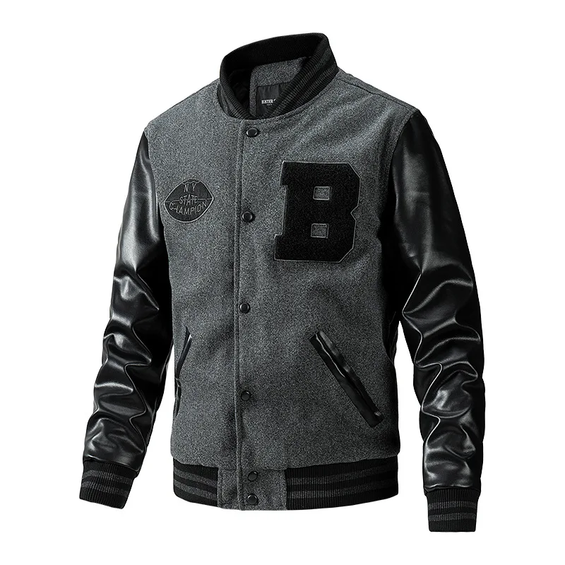 Men Winter Coat High Quality Stand Collar Embroidery Thicken Warm Baseball Jacket Korean Fashion Slim Fit Jackets Men Clothing
Men Winter Coat High Quality Stand Collar Embroidery Thicken Warm Baseball Jacket Korean Fashion Slim Fit Jackets Men Clothing