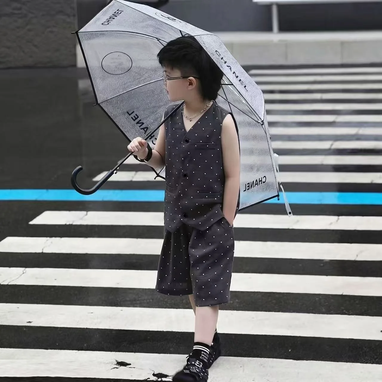 Children's Polka Dot Summer Outfit Set New Fashion Boy Cotton and Linen Vest+shorts 2pcs Set for Children's Set 90-160c
Children's Polka Dot Summer Outfit Set New Fashion Boy Cotton and Linen Vest+shorts 2pcs Set for Children's Set 90-160c