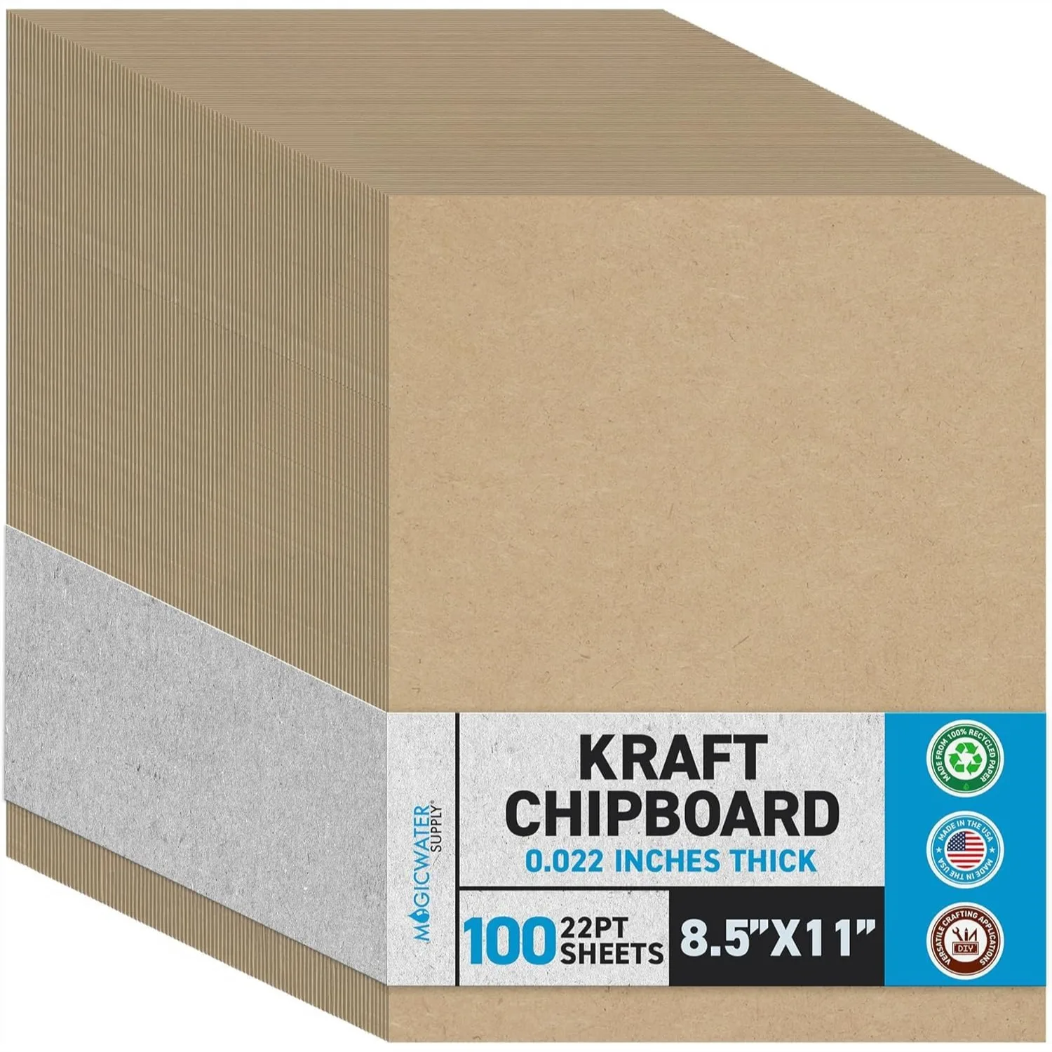 Chipboard Sheets for DIY Crafts 8.5x11 Inch 100 Pack 22pt Heavy Duty Kraft Paperboard for Scrapbooking Books Frame Backing
Chipboard Sheets for DIY Crafts 8.5x11 Inch 100 Pack 22pt Heavy Duty Kraft Paperboard for Scrapbooking Books Frame Backing