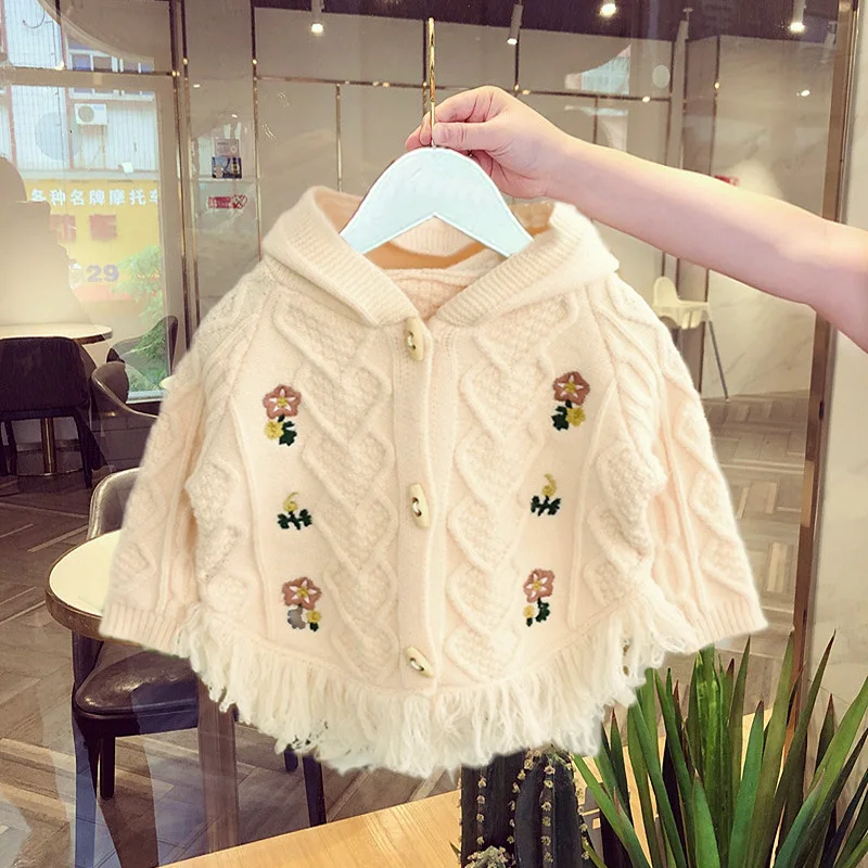 Baby Cape Outing Autumn and Winter Fashionable Baby Sweater Cloak Western Style Korean Children's Clothing Girl's Knitted Shawl
Baby Cape Outing Autumn and Winter Fashionable Baby Sweater Cloak Western Style Korean Children's Clothing Girl's Knitted Shawl