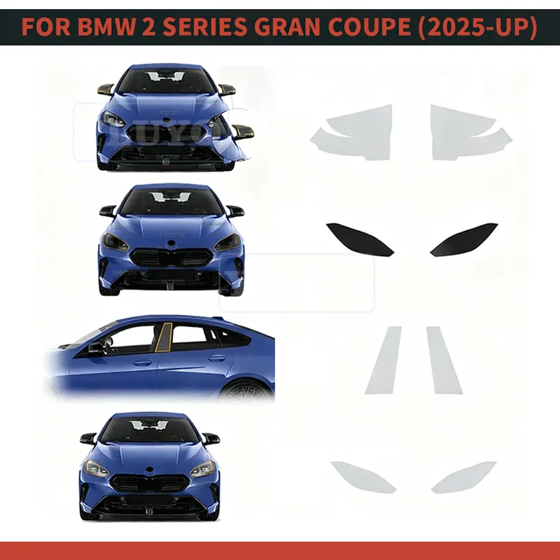 For BMW 2 Series Gran Coupe F74 2025 Headlight Rearview B Pillar Paint Protection Film Anti-scratch Protective Clear Smoked
For BMW 2 Series Gran Coupe F74 2025 Headlight Rearview B Pillar Paint Protection Film Anti-scratch Protective Clear Smoked