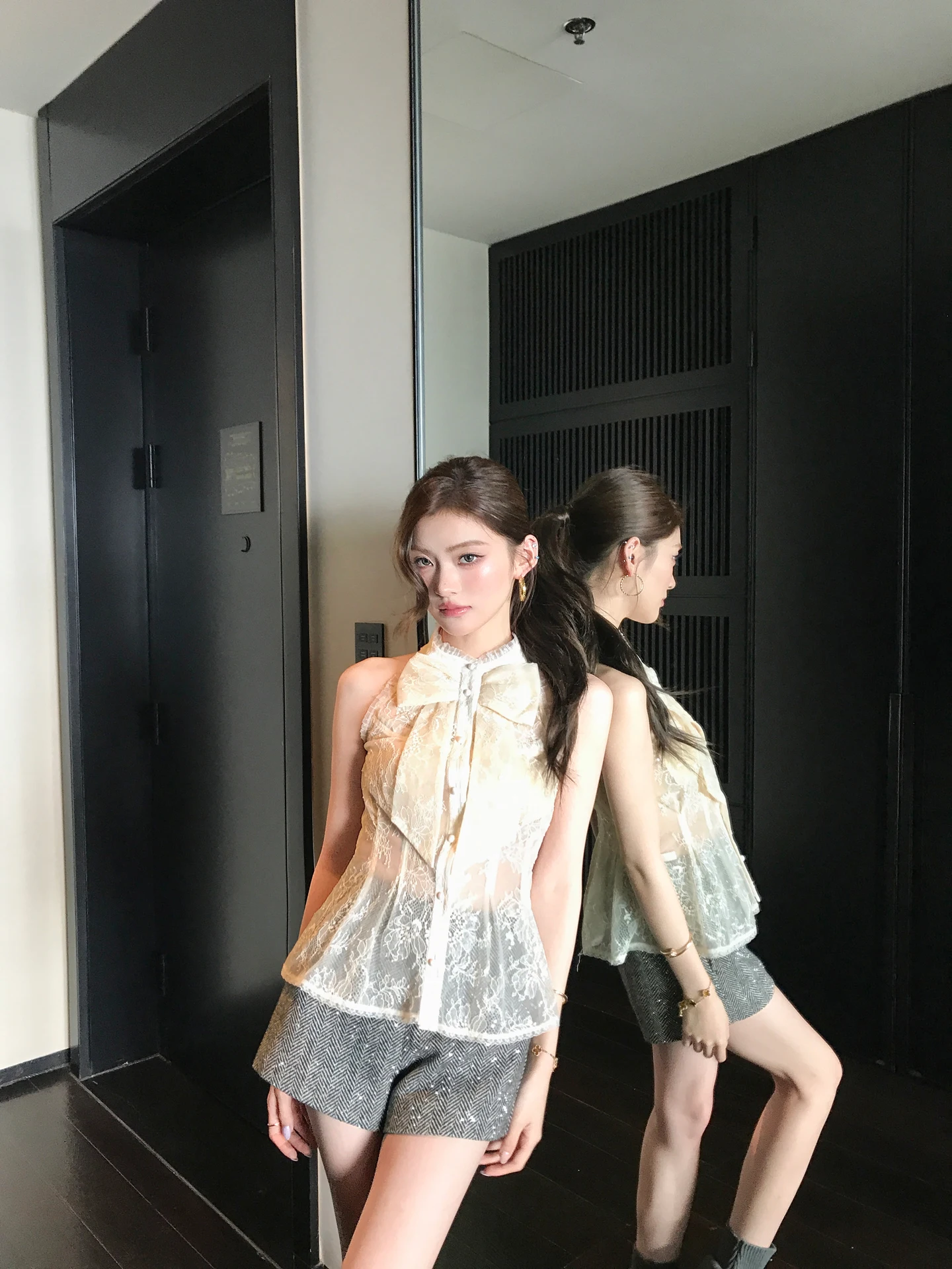 Pure Desire Lace Knot Design Slim Fit Thin Vest Women's Autumn Winter Faion Sensual Sle Polyester ort Sve
Pure Desire Lace Knot Design Slim Fit Thin Vest Women's Autumn Winter Faion Sensual Sle Polyester ort Sve