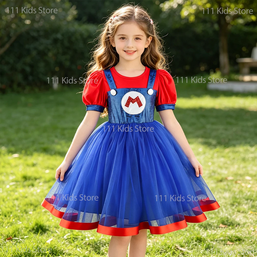 Kids Girls Short Sleeve Summer Dress Mesh Princess Dress for Birthday Gift Children Cartoon Game Same Superbro Cosplay Costume
Kids Girls Short Sleeve Summer Dress Mesh Princess Dress for Birthday Gift Children Cartoon Game Same Superbro Cosplay Costume
