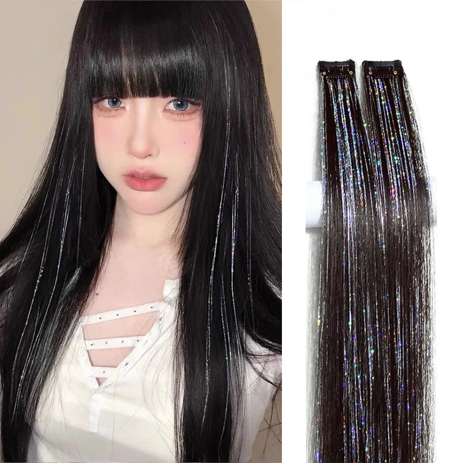 Synthetic Ear-dyed Laser Wig Piece One-card Seamless Feather Hair Extension Artifact Girl Group Stage Headdress Patch
Synthetic Ear-dyed Laser Wig Piece One-card Seamless Feather Hair Extension Artifact Girl Group Stage Headdress Patch