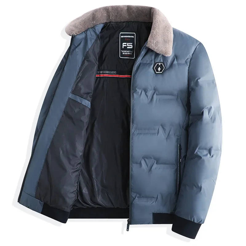 Winter Mens Down Jacket High-quality Solid Color Thicken Warm Outdoor Windproof Fur Collar Parkas Men Winter Coats Men Clothing
Winter Mens Down Jacket High-quality Solid Color Thicken Warm Outdoor Windproof Fur Collar Parkas Men Winter Coats Men Clothing