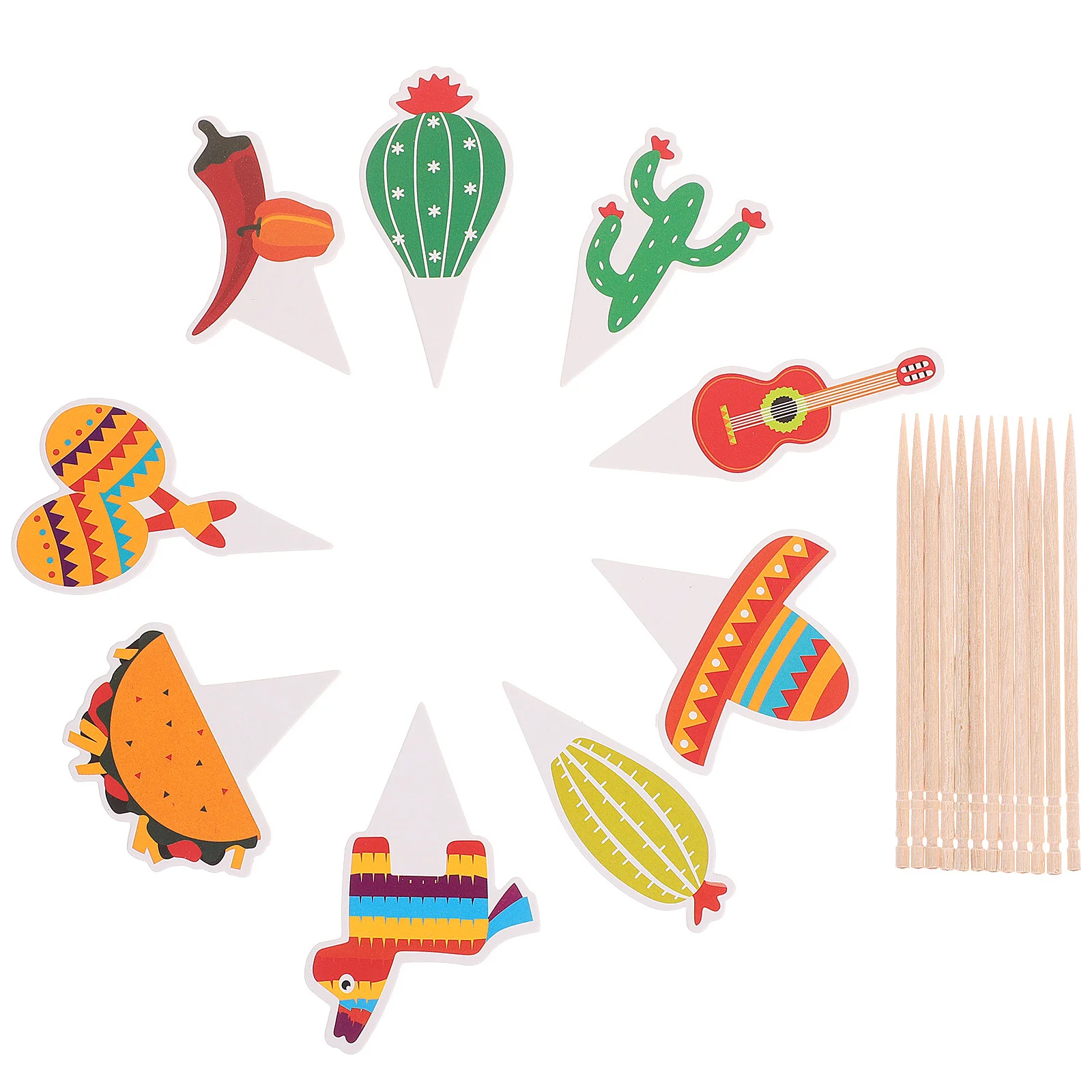 45Pcs Mexican Style Cupcake Toppers Carnival Cake Decor Inserts Bright Colorful Fiesta Festival Party Dessert Decorating Picks 
45Pcs Mexican Style Cupcake Toppers Carnival Cake Decor Inserts Bright Colorful Fiesta Festival Party Dessert Decorating Picks