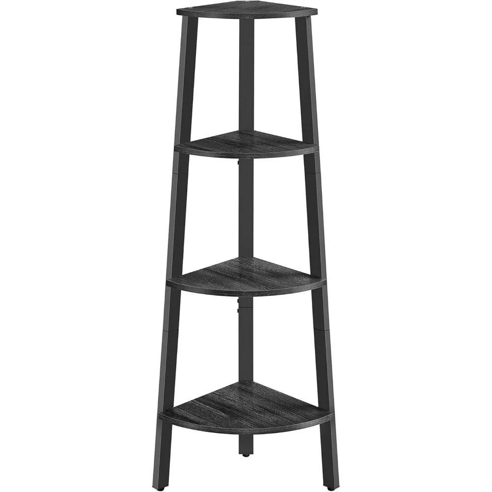 Corner Shelf Stand, 4-Tier Corner Bookshelf, Industrial Ladder Shelf, Plant Stand for Living Room, Office, Kitchen, Char
Corner Shelf Stand, 4-Tier Corner Bookshelf, Industrial Ladder Shelf, Plant Stand for Living Room, Office, Kitchen, Char