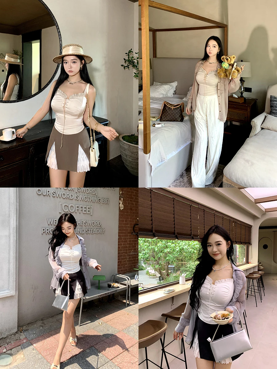 Романтический атласный топ-бюстье с бантом и кружевом, на бретельках, для женщин, два цвета, для повседневной носки, однотонный, нижнее белье
Романтический атласный топ-бюстье с бантом и кружевом, на бретельках, для женщин, два цвета, для повседневной носки, однотонный, нижнее белье