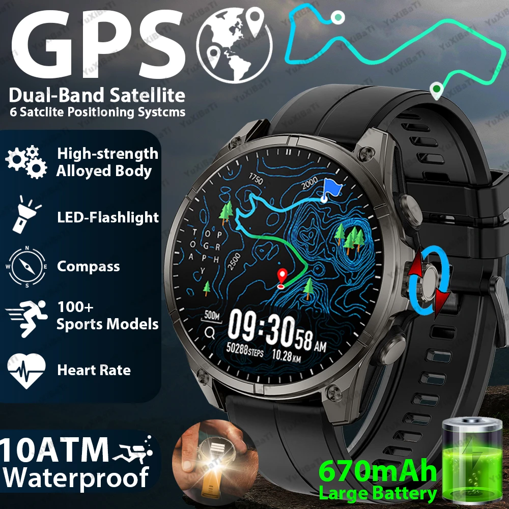 2025 NEW For HUIAWE GPS Smart Watch Men 10ATM IP69K Waterproof Smart Watches Compass Altimeter Barometric 1.43'' AMOLED Bracelet
2025 NEW For HUIAWE GPS Smart Watch Men 10ATM IP69K Waterproof Smart Watches Compass Altimeter Barometric 1.43'' AMOLED Bracelet