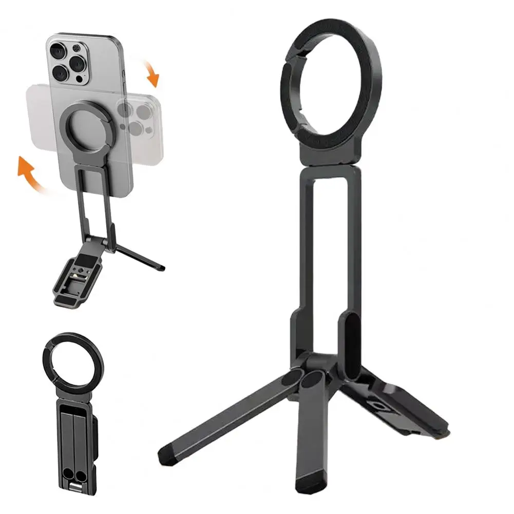 Magnetic Travel Phone Holder Rotating Clip for Backpack Selfie Foldable Phone Stand for Vlogging Live Streaming Adventure
Magnetic Travel Phone Holder Rotating Clip for Backpack Selfie Foldable Phone Stand for Vlogging Live Streaming Adventure