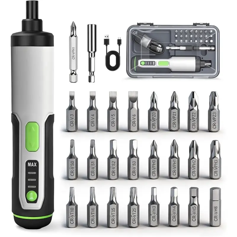 ABKP-Power Screwdriver Cordless Rechargeable Cordless Screwdriver Rechargeable Tool Kit For Furniture And Bike Repair
ABKP-Power Screwdriver Cordless Rechargeable Cordless Screwdriver Rechargeable Tool Kit For Furniture And Bike Repair