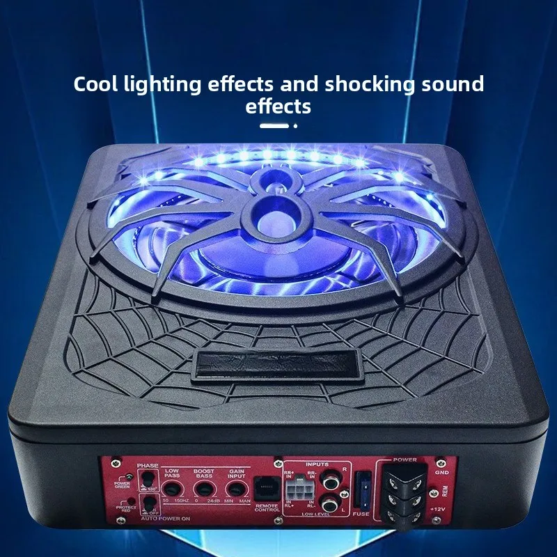 Автомобильный аудиомодифицированный паук с подсветкой 10-дюймовый мощный активный автомобильный ультратонкий сабвуфер
Автомобильный аудиомодифицированный паук с подсветкой 10-дюймовый мощный активный автомобильный ультратонкий сабвуфер