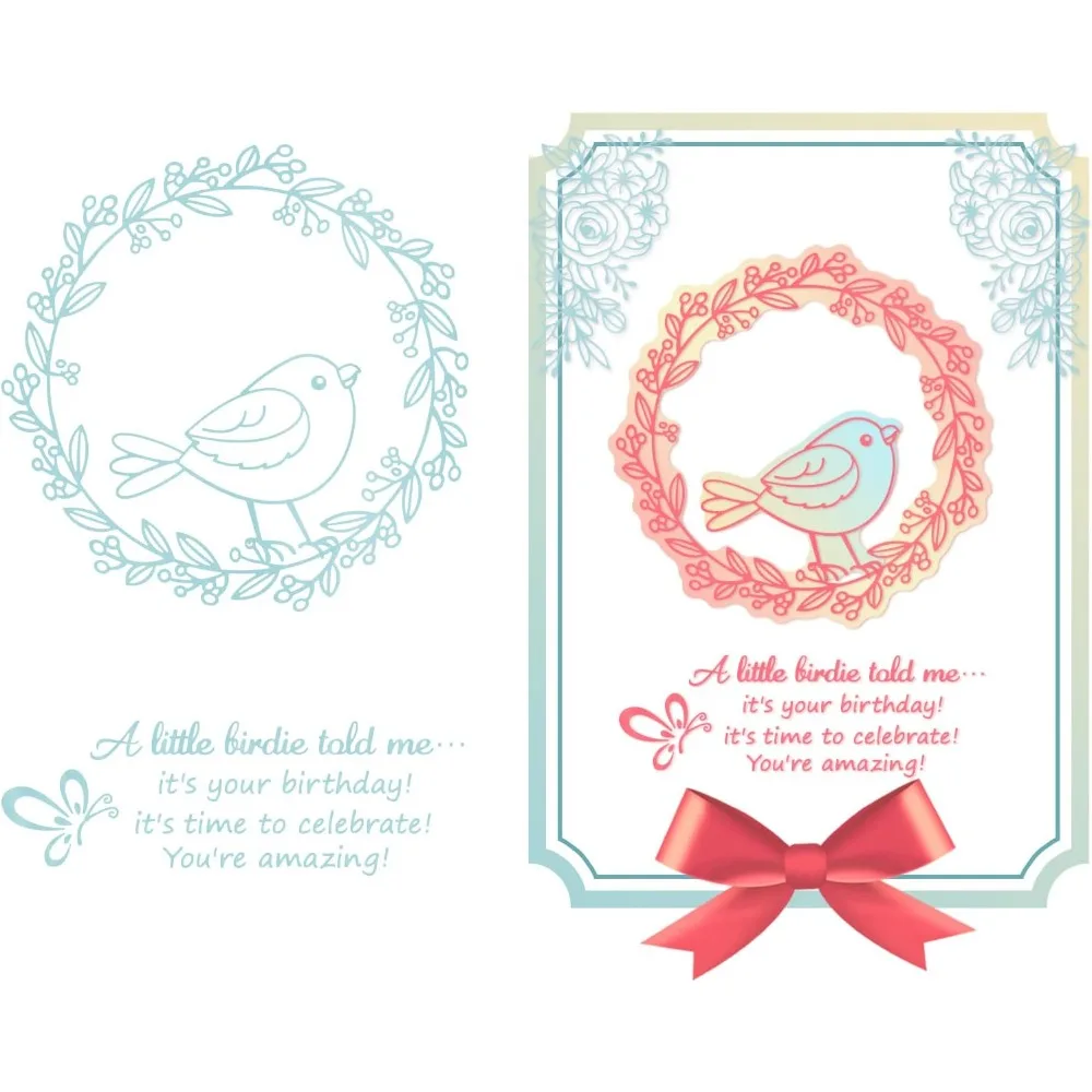 2Pcs Bird Wreath Hot Foil Plate Birthday for DIY Foil Paper Embossing Scrapbooking Decor Greeting Cards Making Wedding Birthday
2Pcs Bird Wreath Hot Foil Plate Birthday for DIY Foil Paper Embossing Scrapbooking Decor Greeting Cards Making Wedding Birthday