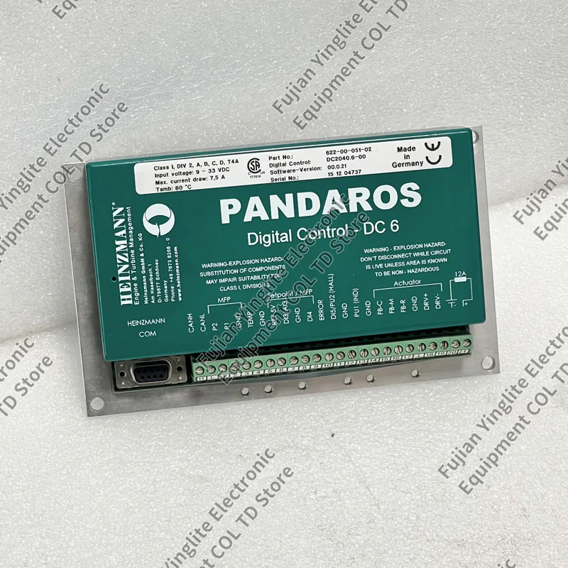 Heinzmann Pandaros DC6 Original Digital Positioner Controller Generator Speed Control Module Speed
Heinzmann Pandaros DC6 Original Digital Positioner Controller Generator Speed Control Module Speed