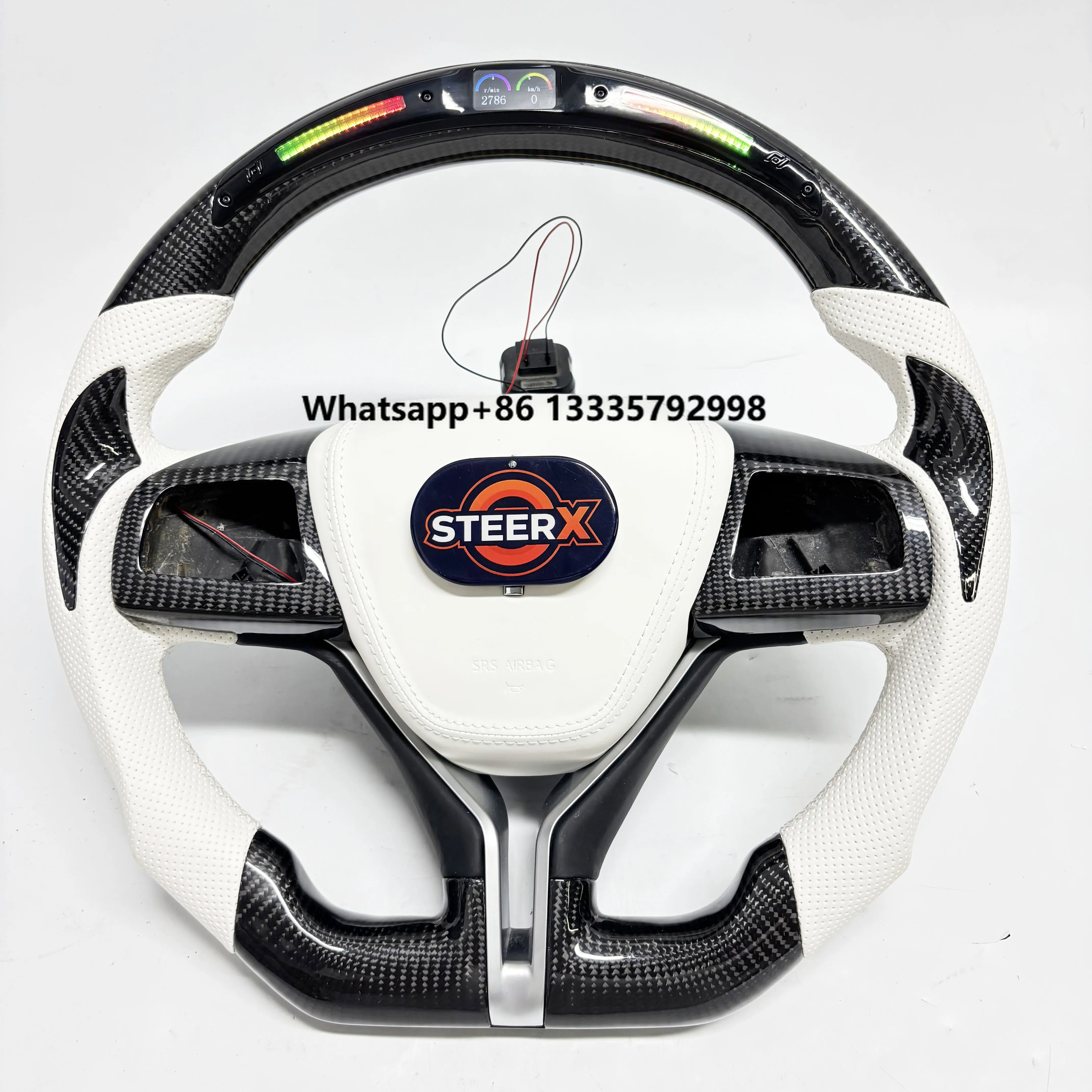 Custom Maserati Carbon Fiber and Leather Steering Wheel for Maserati President Ghibli Levante Series Modified Design 
Custom Maserati Carbon Fiber and Leather Steering Wheel for Maserati President Ghibli Levante Series Modified Design