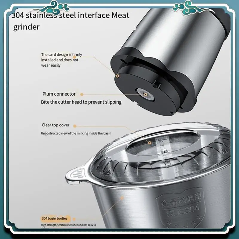 Premium 2L Electric Meat Grinder Machine 110V Meat Mincer Blender For Kitchen Food Processor Crusher Mixer
Premium 2L Electric Meat Grinder Machine 110V Meat Mincer Blender For Kitchen Food Processor Crusher Mixer