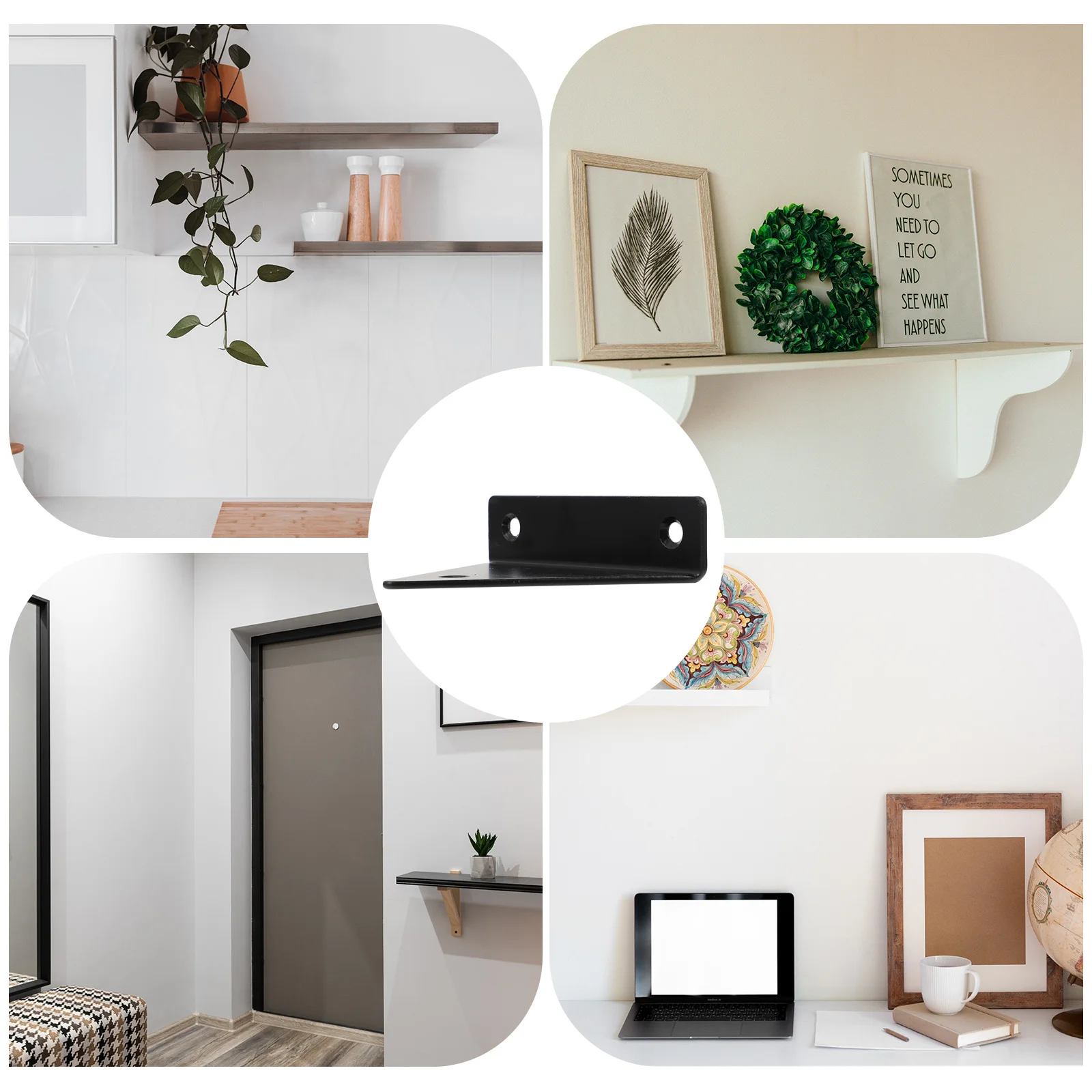 4Pcs Heavy Duty Wall Mounted Shelf Brackets Metal Corner Brace Durable Storage Rack Supports Books Flowerpots Shelf Brackets
4Pcs Heavy Duty Wall Mounted Shelf Brackets Metal Corner Brace Durable Storage Rack Supports Books Flowerpots Shelf Brackets