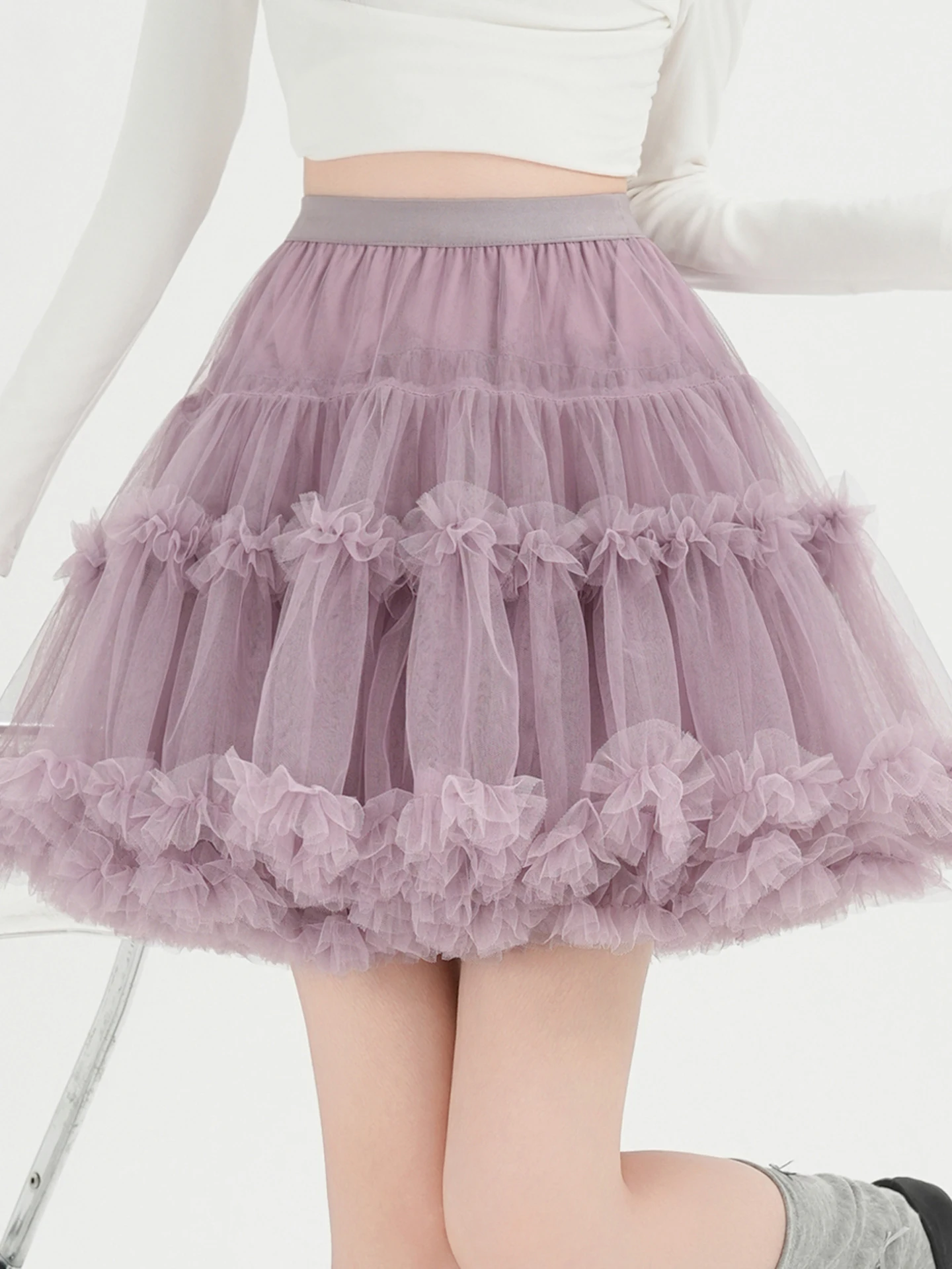 Summer High Waist Elastic Cake Style Half Skirt Women's Net Gauze Pleated Short A-Line Skirt Slimming Anti-Light Polyester Fiber
Summer High Waist Elastic Cake Style Half Skirt Women's Net Gauze Pleated Short A-Line Skirt Slimming Anti-Light Polyester Fiber