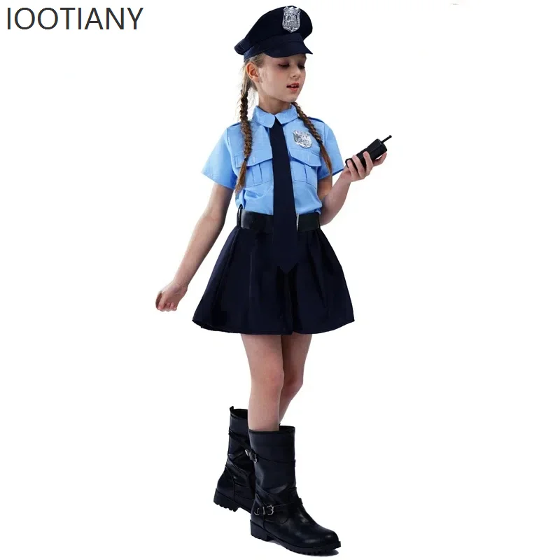 Halloween Children Police Uniform Costume Cosplay Girls Blue Cute Police Dress Costume Masquerade Party Performance Costume New
Halloween Children Police Uniform Costume Cosplay Girls Blue Cute Police Dress Costume Masquerade Party Performance Costume New