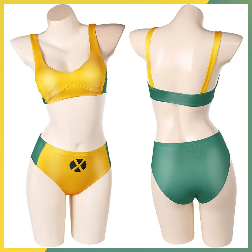 Movie Super Villain X Costume Rogue Cosplay Fantasy Sexy Bikini Set Summer Beach Wear Clothing Disguise Adult Women Outfits
Movie Super Villain X Costume Rogue Cosplay Fantasy Sexy Bikini Set Summer Beach Wear Clothing Disguise Adult Women Outfits