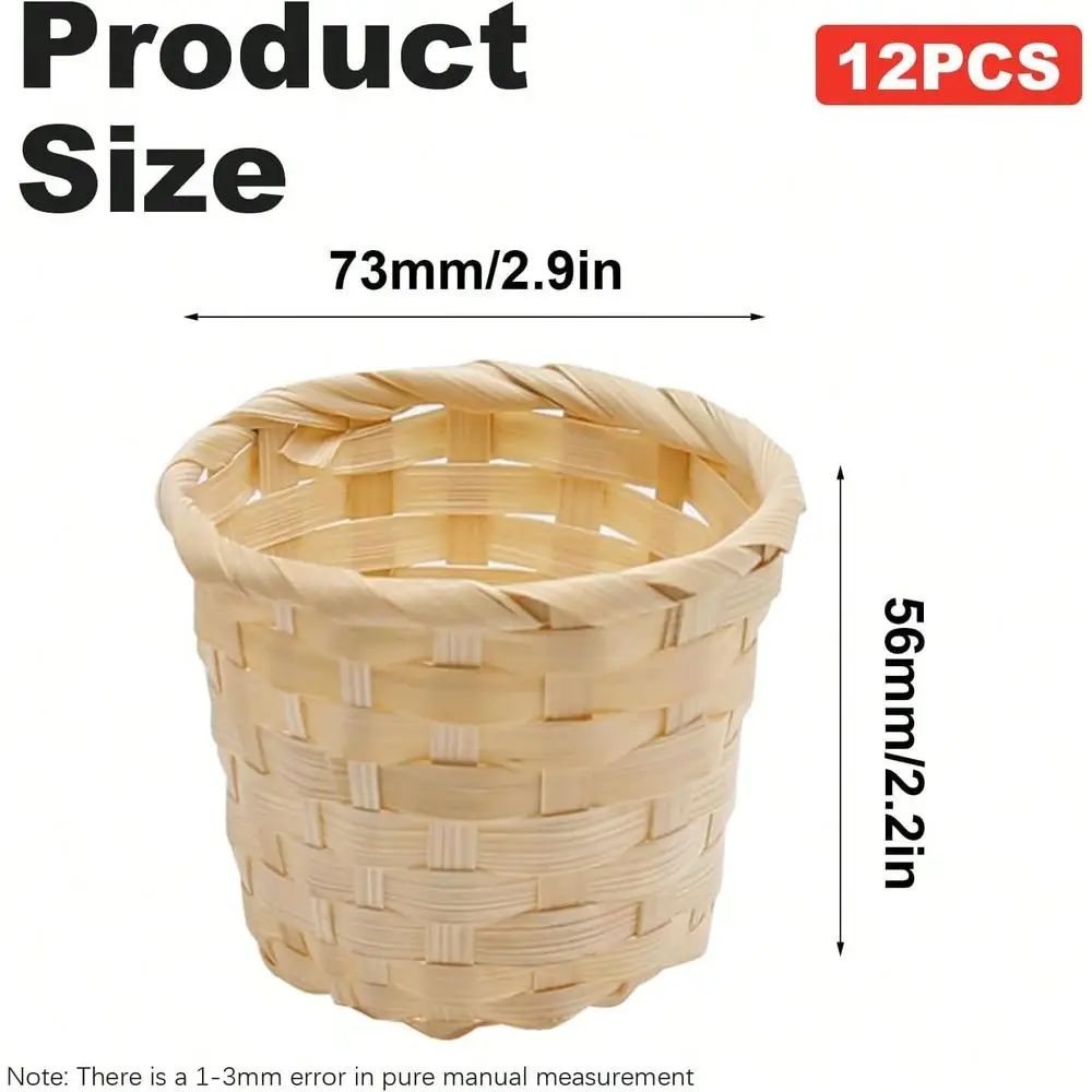 Mini Woven Bamboo Basket Desktop Clutter Organiser 2.2 X 2.9Inch For Home Office Table Favors Crafts Decorationhalloween
Mini Woven Bamboo Basket Desktop Clutter Organiser 2.2 X 2.9Inch For Home Office Table Favors Crafts Decorationhalloween