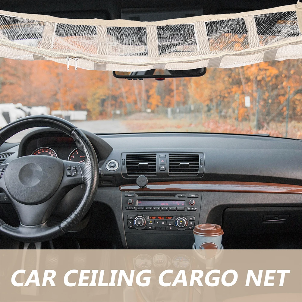 Large Capacity Car Ceiling Cargo Net Roof Mesh Bag Organizer Dual Zipper Storage Suv Truck Interior Accessories Car Roof Tent
Large Capacity Car Ceiling Cargo Net Roof Mesh Bag Organizer Dual Zipper Storage Suv Truck Interior Accessories Car Roof Tent