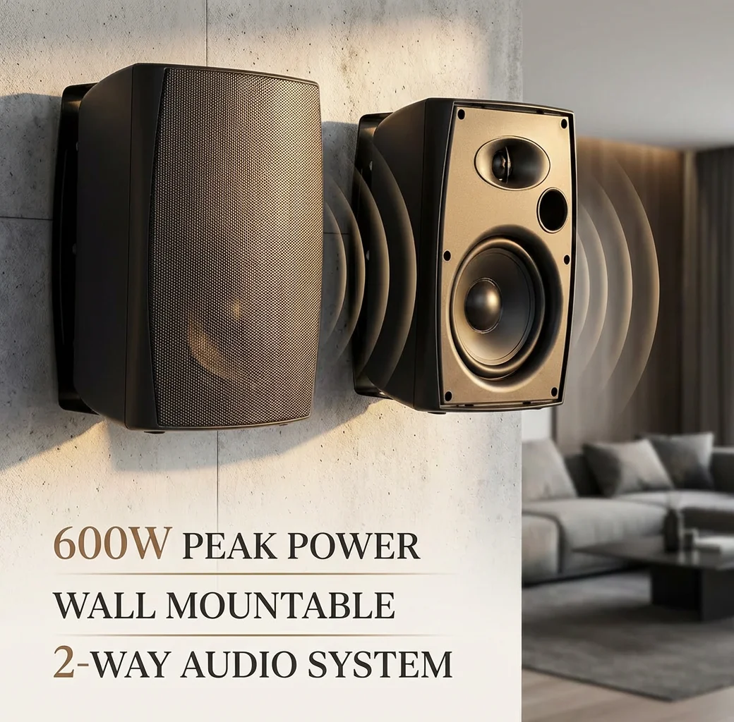 STUDIOFINIX 400W 6.5 Inch Passive Wired Waterproof Speaker 2Way WallMounted with Powerful Bass for Patio Home Pool Deck Backyard
STUDIOFINIX 400W 6.5 Inch Passive Wired Waterproof Speaker 2Way WallMounted with Powerful Bass for Patio Home Pool Deck Backyard