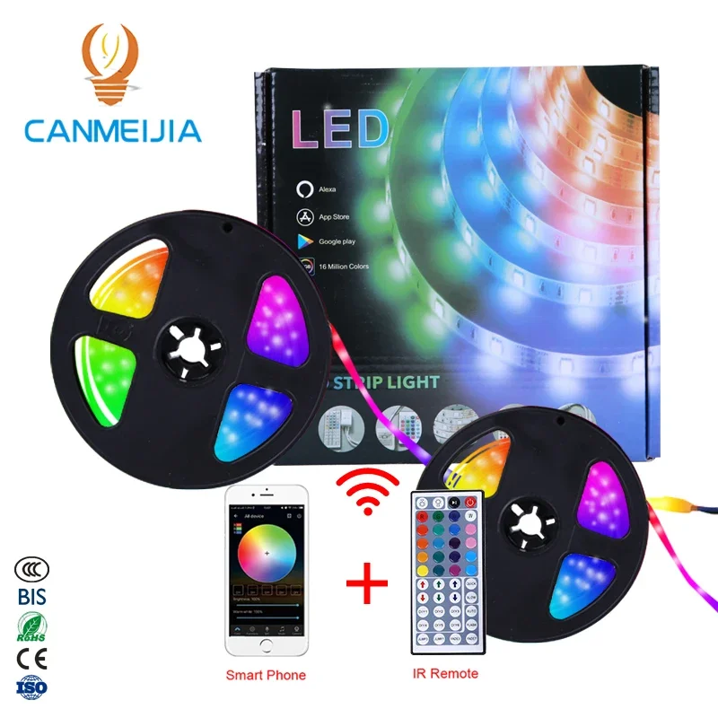 Праздничный декоративный светильник 12 В 5 м RGB Wi-Fi водонепроницаемый умный светильник с дистанционным управлением/полосный светильник/светодиодные ленты
Праздничный декоративный светильник 12 В 5 м RGB Wi-Fi водонепроницаемый умный светильник с дистанционным управлением/полосный светильник/светодиодные ленты