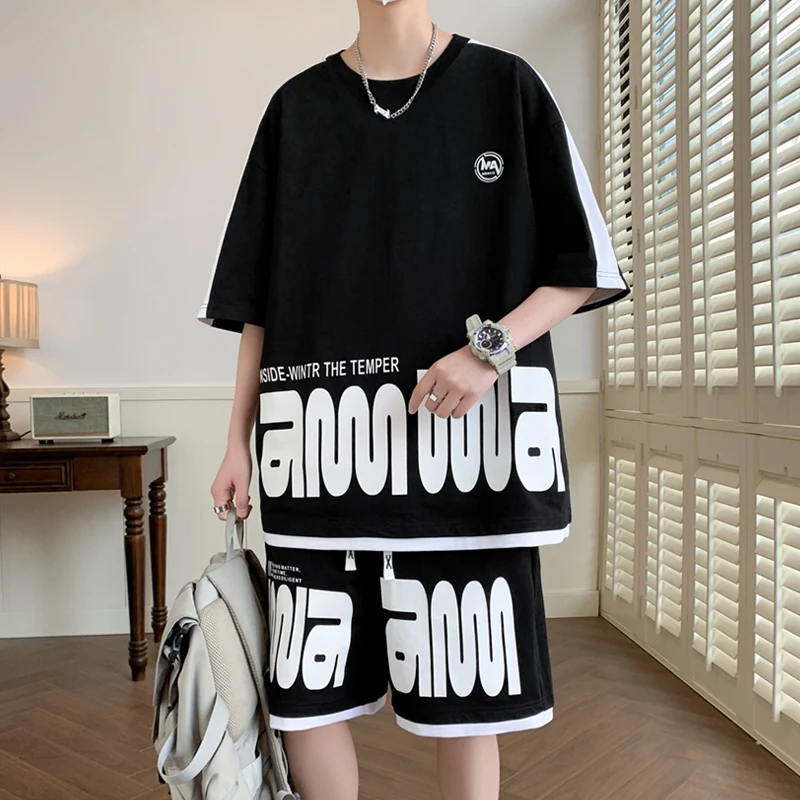 New 2024 Summer Men's Sets Casual T-Shirt And Shorts Pant Two Piece Tracksuits Sports Streetwear Loose Short-Sleeve Top Tees Set
New 2024 Summer Men's Sets Casual T-Shirt And Shorts Pant Two Piece Tracksuits Sports Streetwear Loose Short-Sleeve Top Tees Set