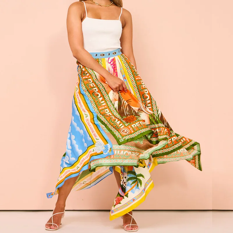 2025 Spring/summer New Women's Clothing Long Print Irregular Hem Fashion Temperament Waist A-line Skirt for Women
2025 Spring/summer New Women's Clothing Long Print Irregular Hem Fashion Temperament Waist A-line Skirt for Women