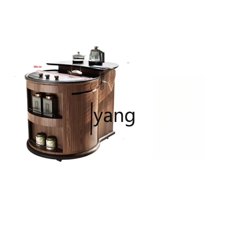 LTT antique balcony oval rock slab small tea cart moving side few solid wood tea table
LTT antique balcony oval rock slab small tea cart moving side few solid wood tea table