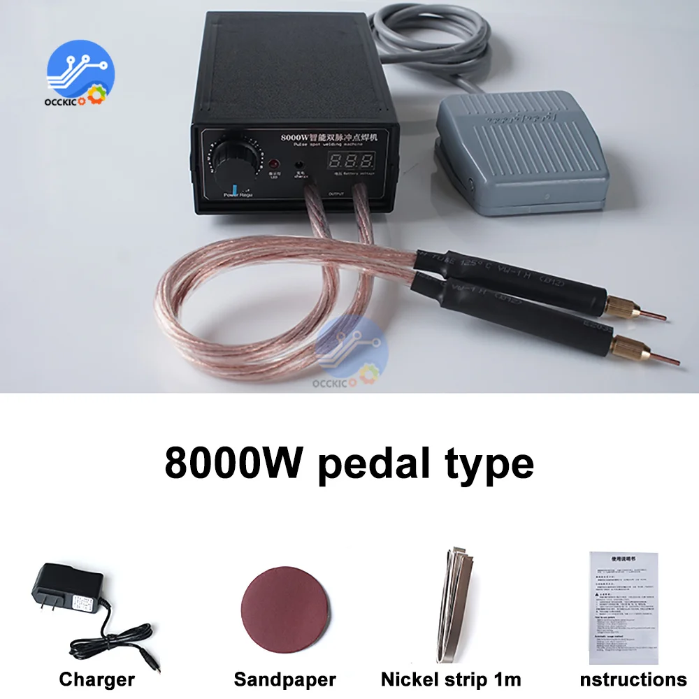 Spot Welder 8000W High Power Handheld Spot Welding Machine Portable 0-800A Current Adjustable Welders for 18650 Battery
Spot Welder 8000W High Power Handheld Spot Welding Machine Portable 0-800A Current Adjustable Welders for 18650 Battery