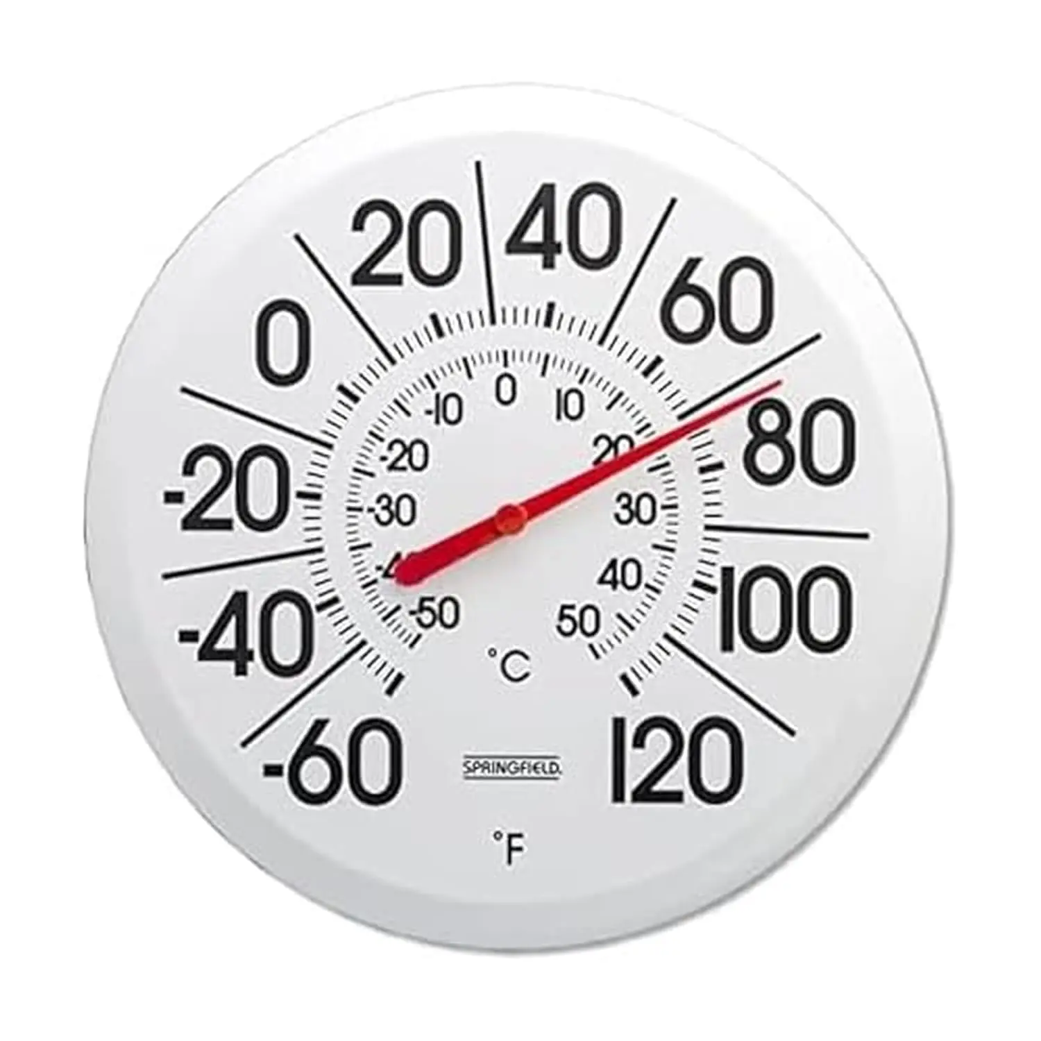 Large 13.25-Inch Thermometer for Indoor/Outdoor Use, Easy-to-Read Numbers, Weather Resistant, White
Large 13.25-Inch Thermometer for Indoor/Outdoor Use, Easy-to-Read Numbers, Weather Resistant, White